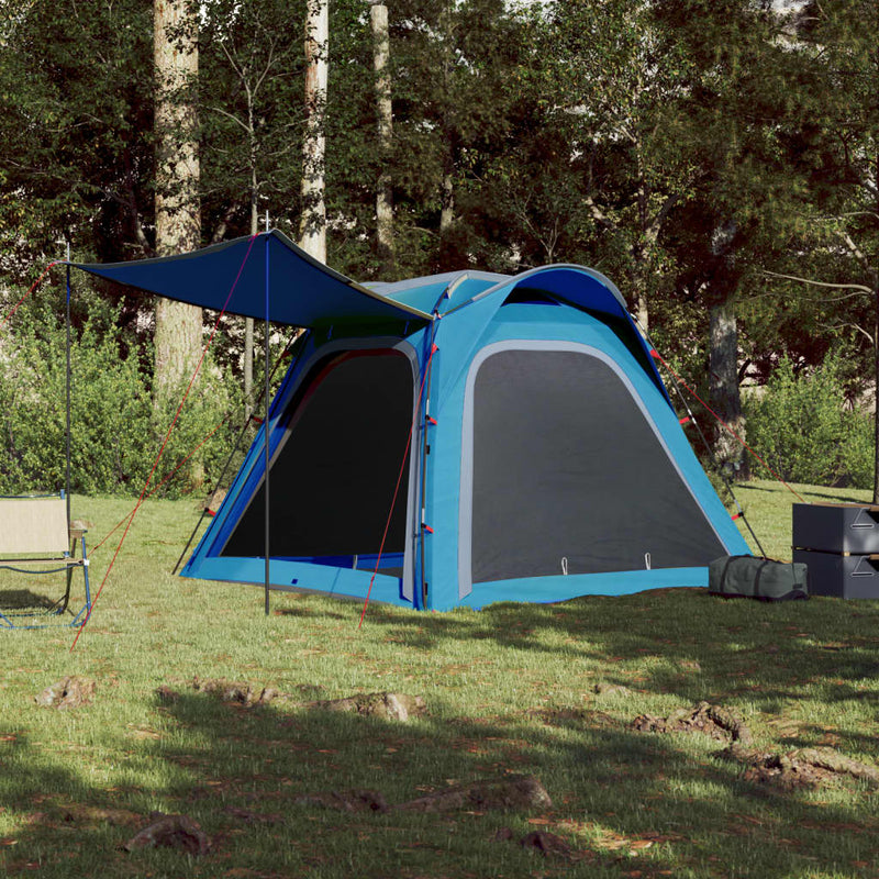 Campingzelt 4 Personen Blau Quick Release Wasserfest