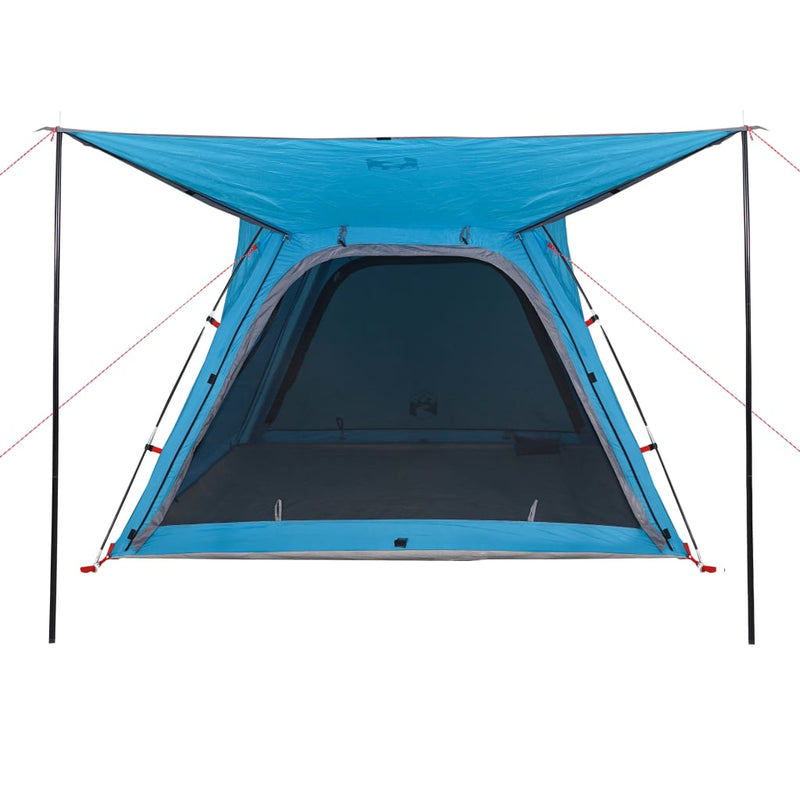 Campingzelt 4 Personen Blau Quick Release Wasserfest