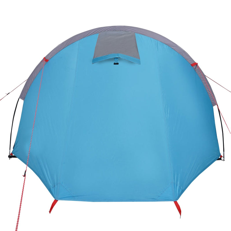 Campingzelt 4 Personen Blau 405x170x106 cm 185T Taft