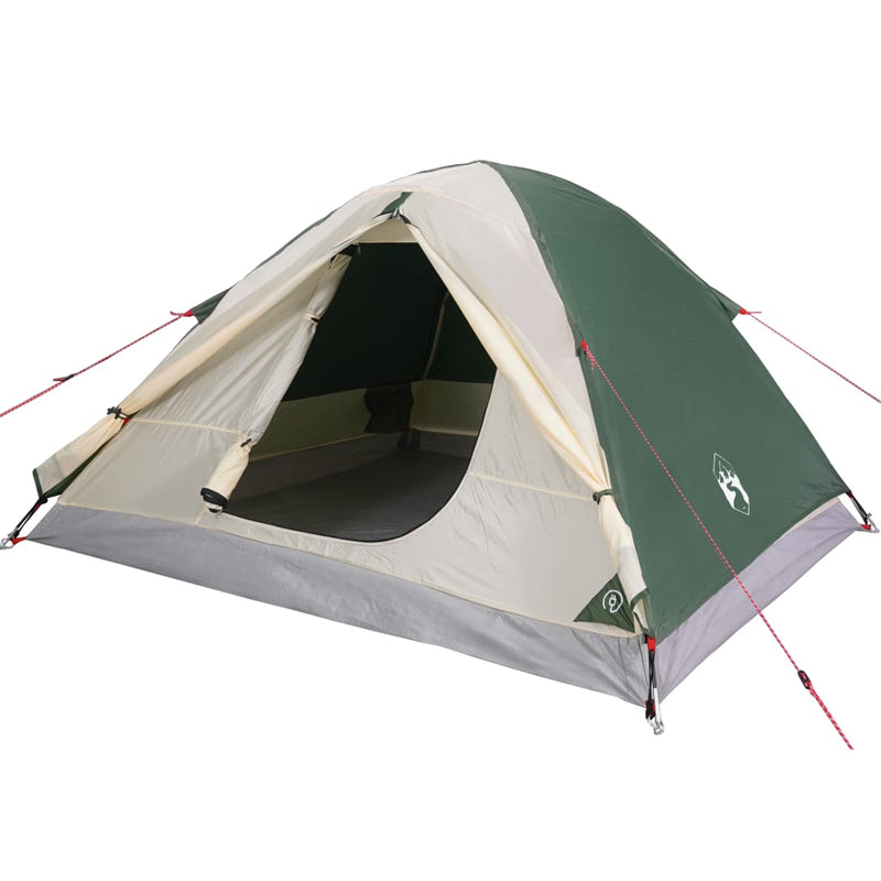 Campingzelt 3 Personen Grün 240x217x120 cm 190T Taft