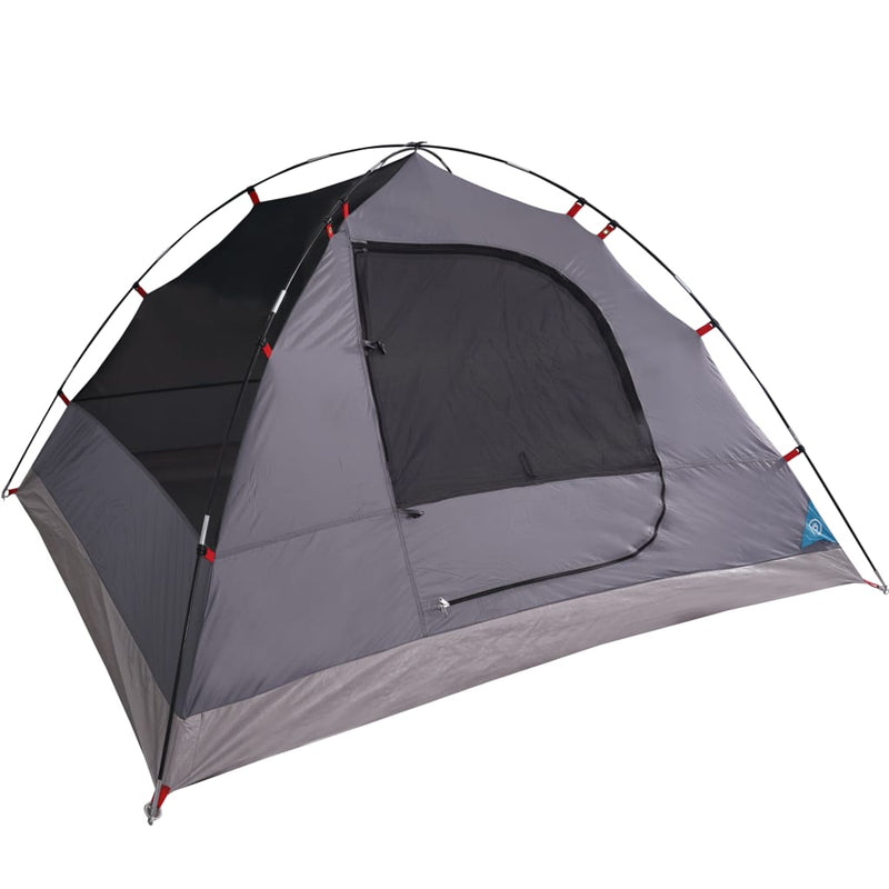 Campingzelt 6 Personen Blau 348x340x190 cm 190T Taft