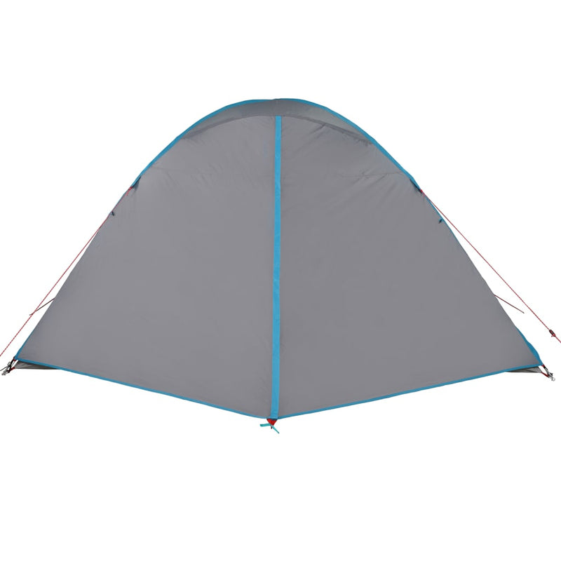 Campingzelt 6 Personen Blau 348x340x190 cm 190T Taft