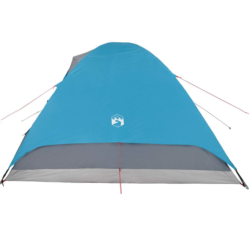 Campingzelt 6 Personen Blau 348x340x190 cm 190T Taft