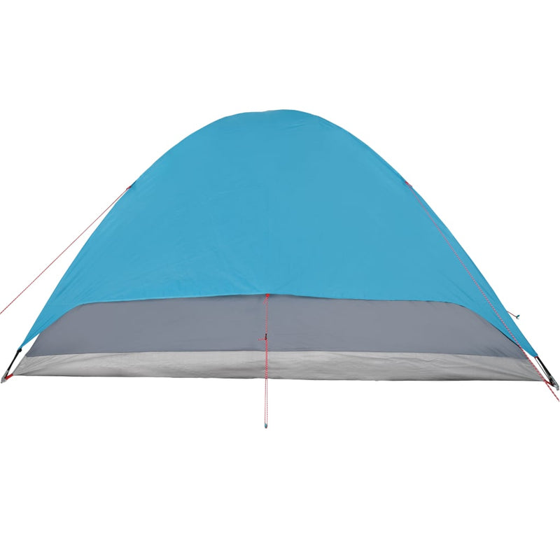 Campingzelt 6 Personen Blau 348x340x190 cm 190T Taft