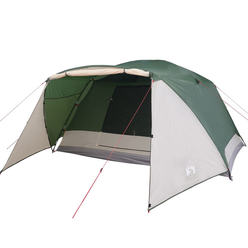 Campingzelt 4 Personen Grün 350x280x155 cm 190T Taft