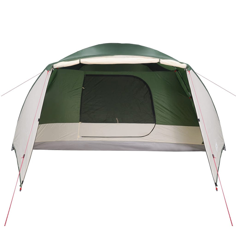 Campingzelt 4 Personen Grün 350x280x155 cm 190T Taft