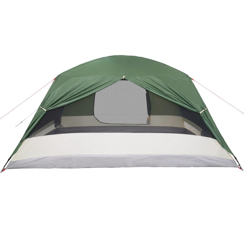 Campingzelt 4 Personen Grün 350x280x155 cm 190T Taft