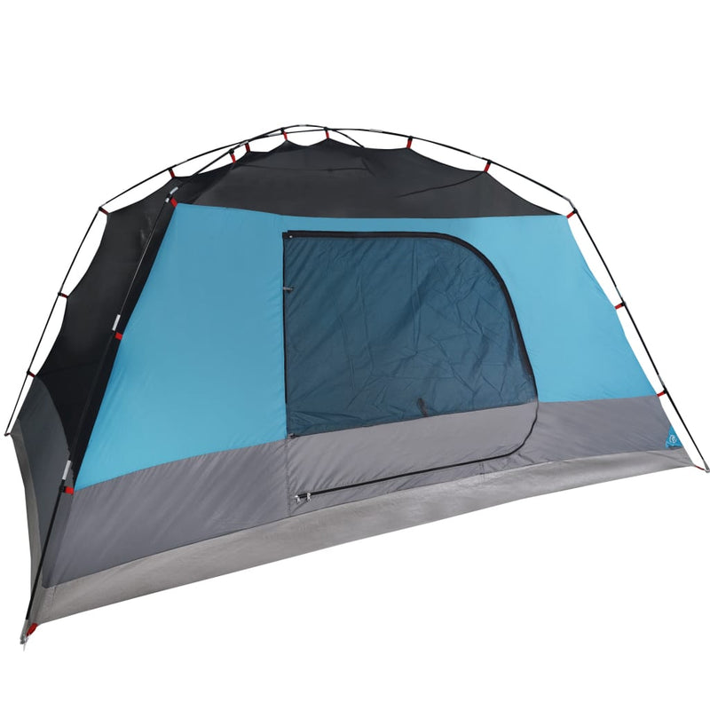 Campingzelt 4 Personen Blau 350x280x155 cm 190T Taft