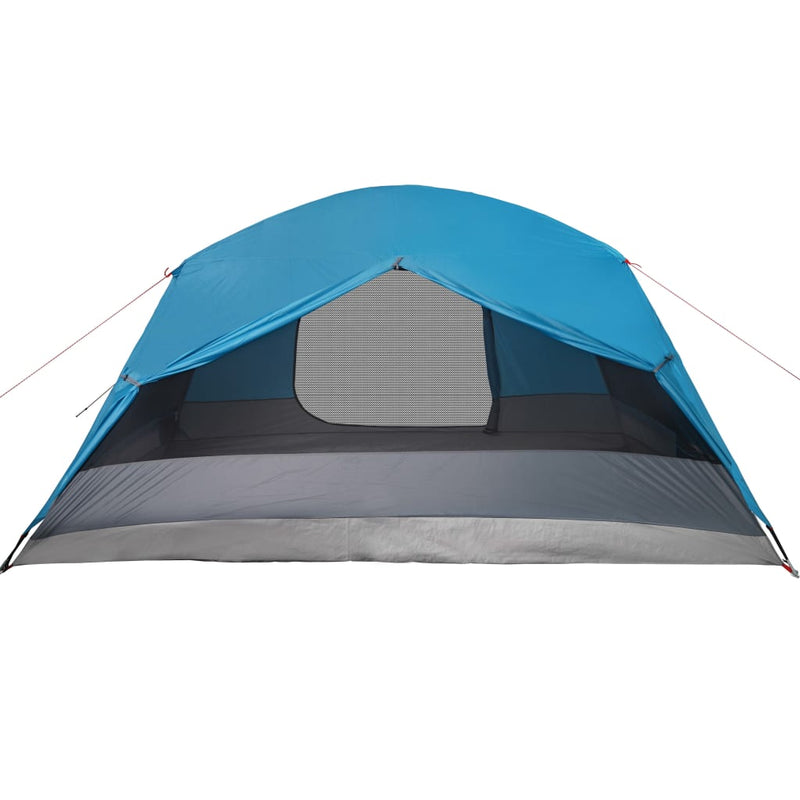 Campingzelt 4 Personen Blau 350x280x155 cm 190T Taft