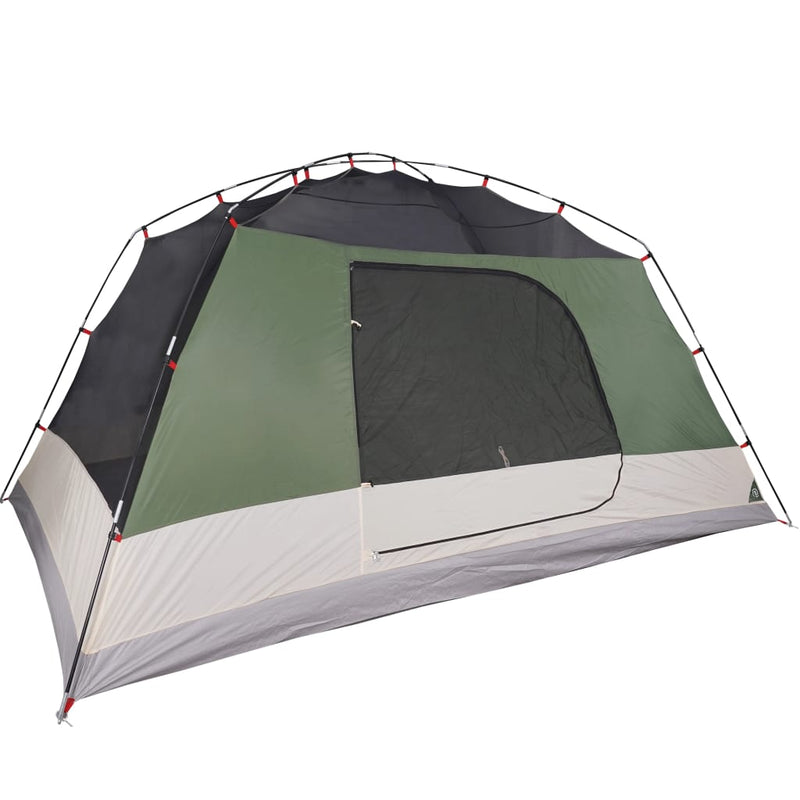 Campingzelt 6 Personen Grün 412x370x190 cm 190T Taft