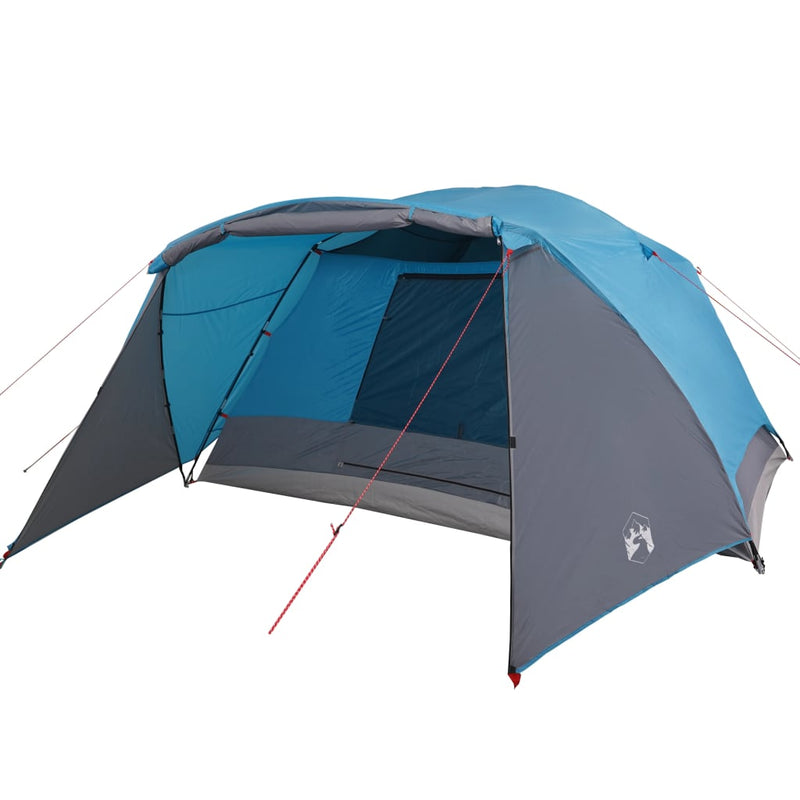 Campingzelt 6 Personen Blau 412x370x190 cm 190T Taft