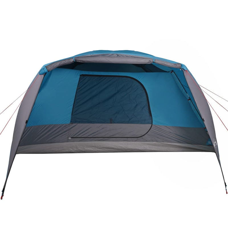 Campingzelt 6 Personen Blau 412x370x190 cm 190T Taft