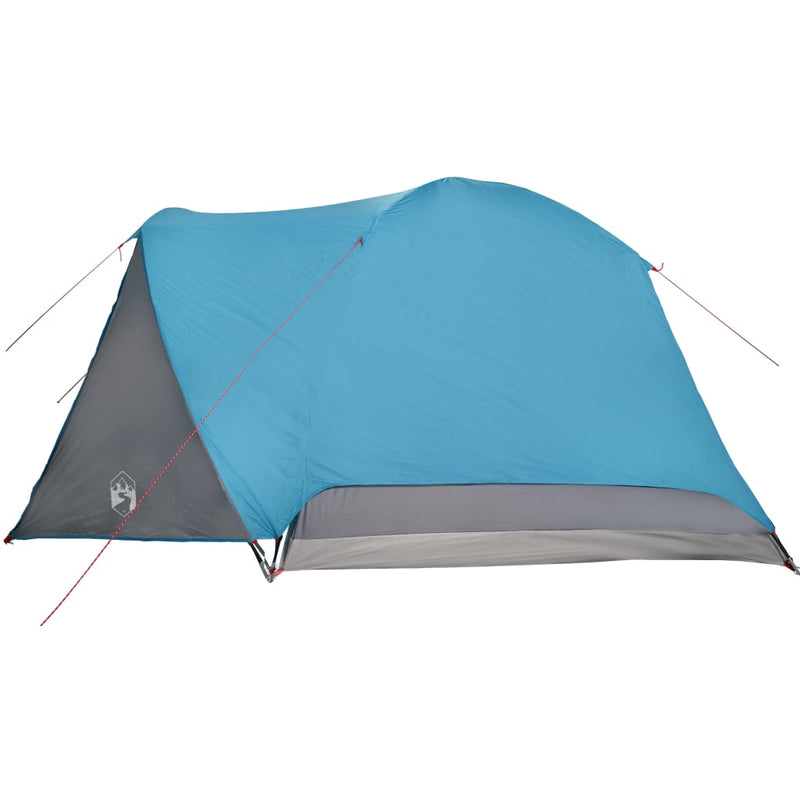 Campingzelt 6 Personen Blau 412x370x190 cm 190T Taft