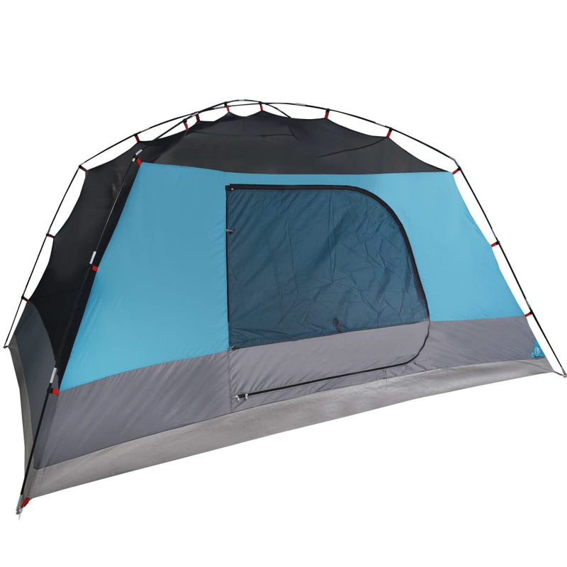 Campingzelt 6 Personen Blau 412x370x190 cm 190T Taft