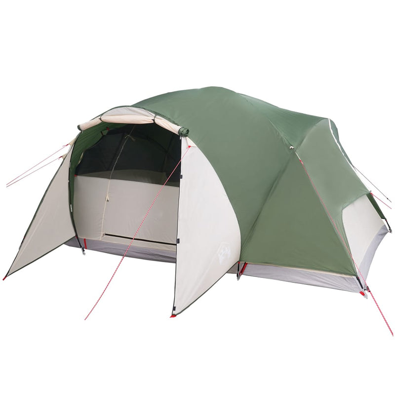 Campingzelt 8 Personen Grün 360x430x195 cm 190T Taft