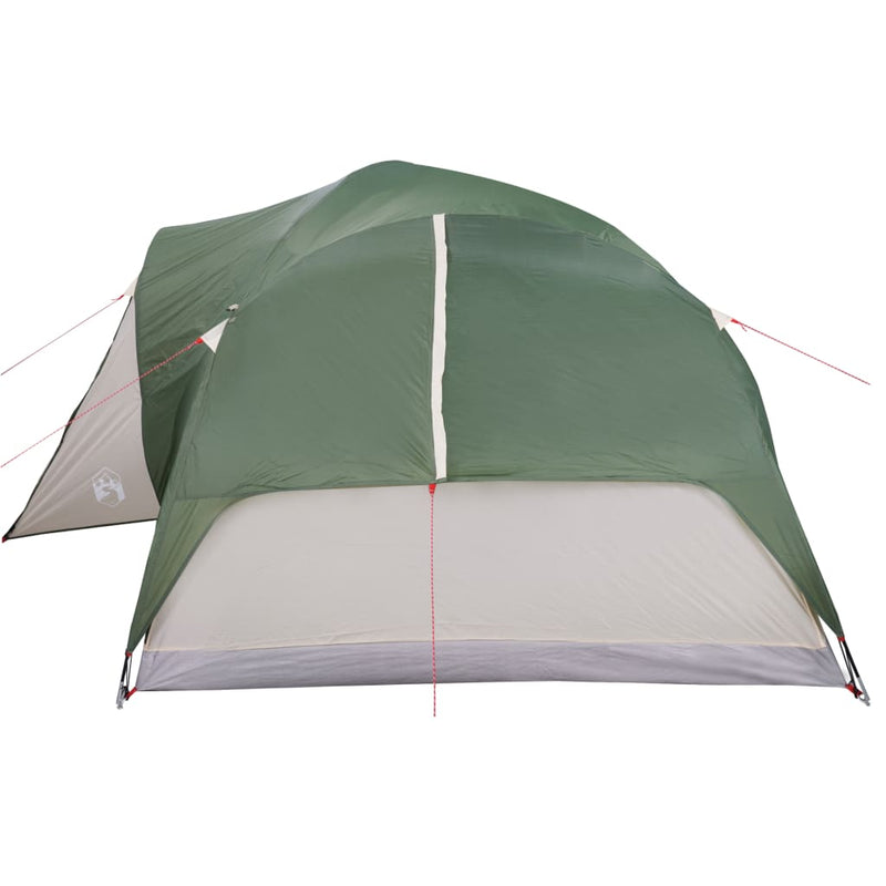 Campingzelt 8 Personen Grün 360x430x195 cm 190T Taft