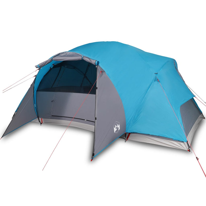 Campingzelt 8 Personen Blau 360x430x195 cm 190T Taft