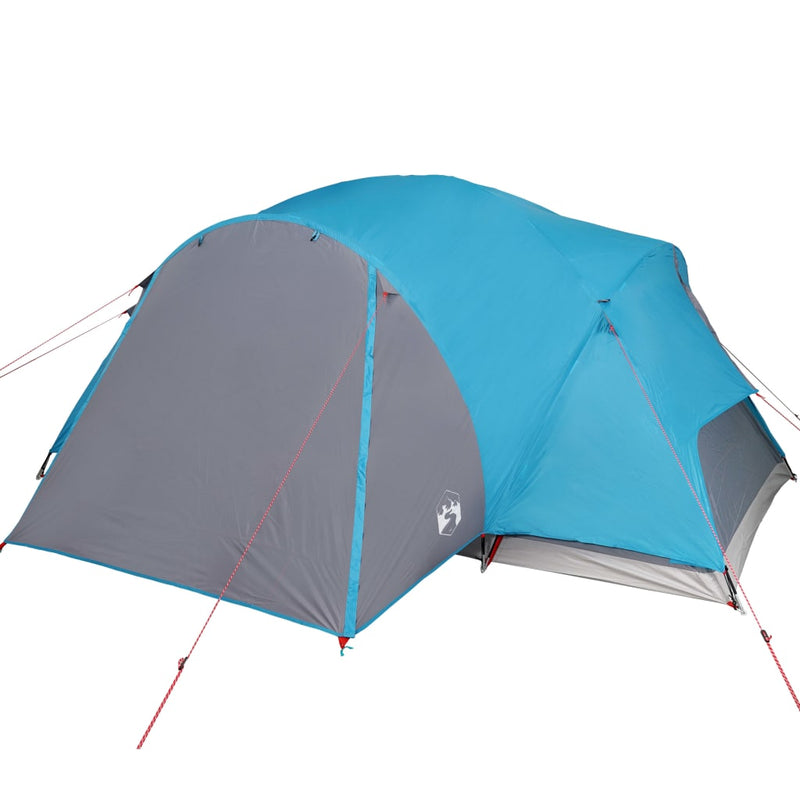 Campingzelt 8 Personen Blau 360x430x195 cm 190T Taft