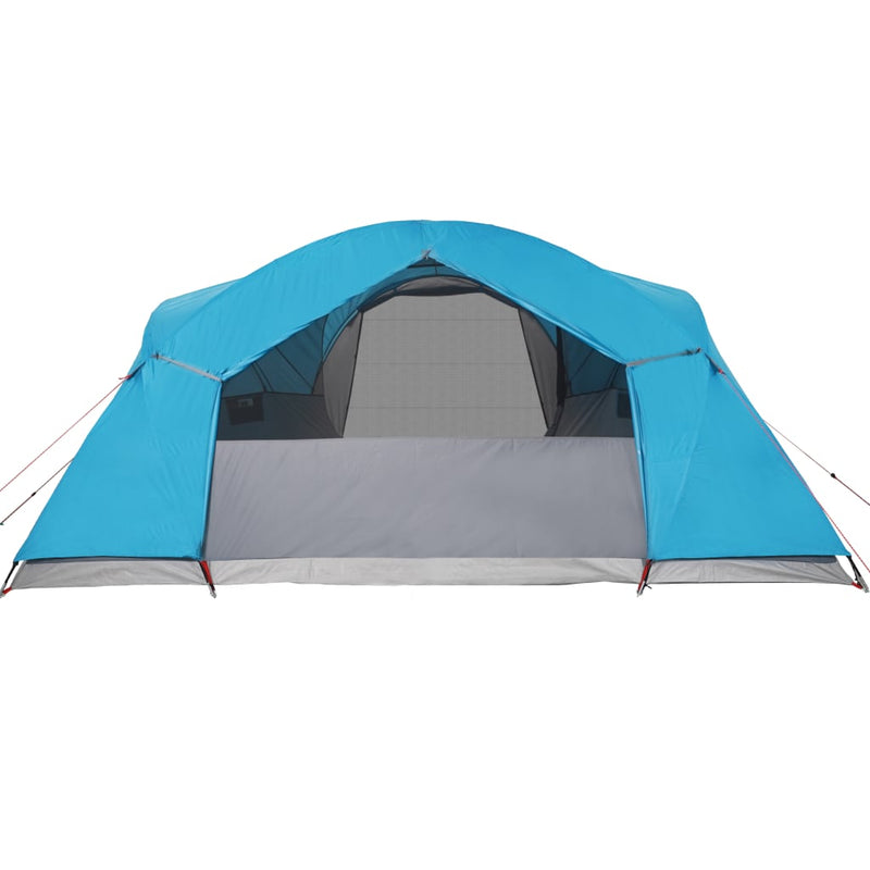 Campingzelt 8 Personen Blau 360x430x195 cm 190T Taft