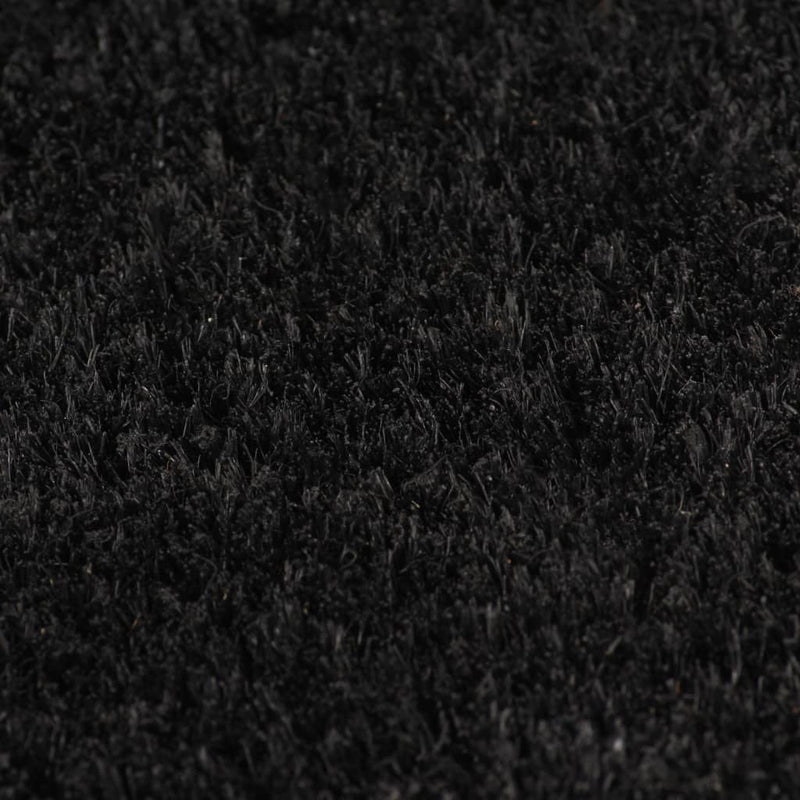 Fußmatte Schwarz 80x100 cm Kokosfaser Getuftet