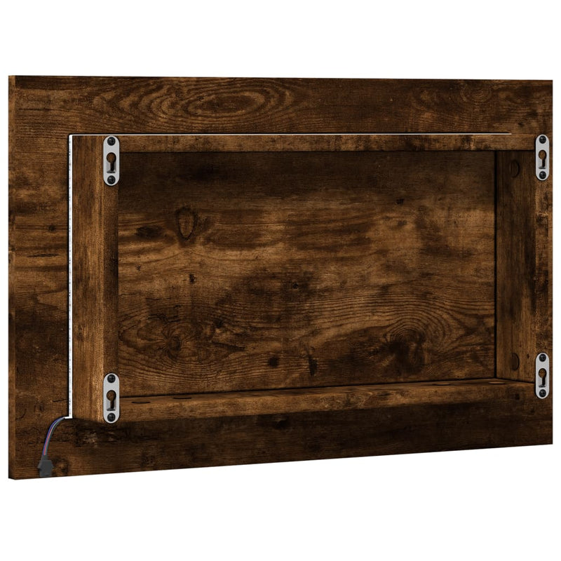 LED-Badspiegel Sonoma-Eiche 60x8,5x38 cm Holzwerkstoff