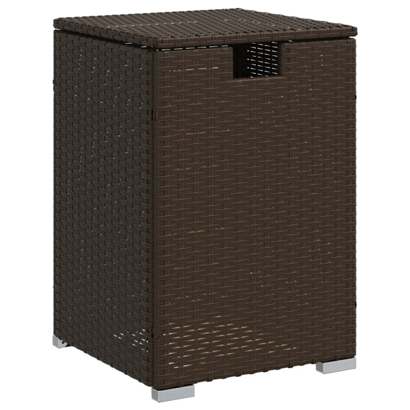 Propan-Tank-Verstecktisch Braun 40x40x60 cm Poly Rattan