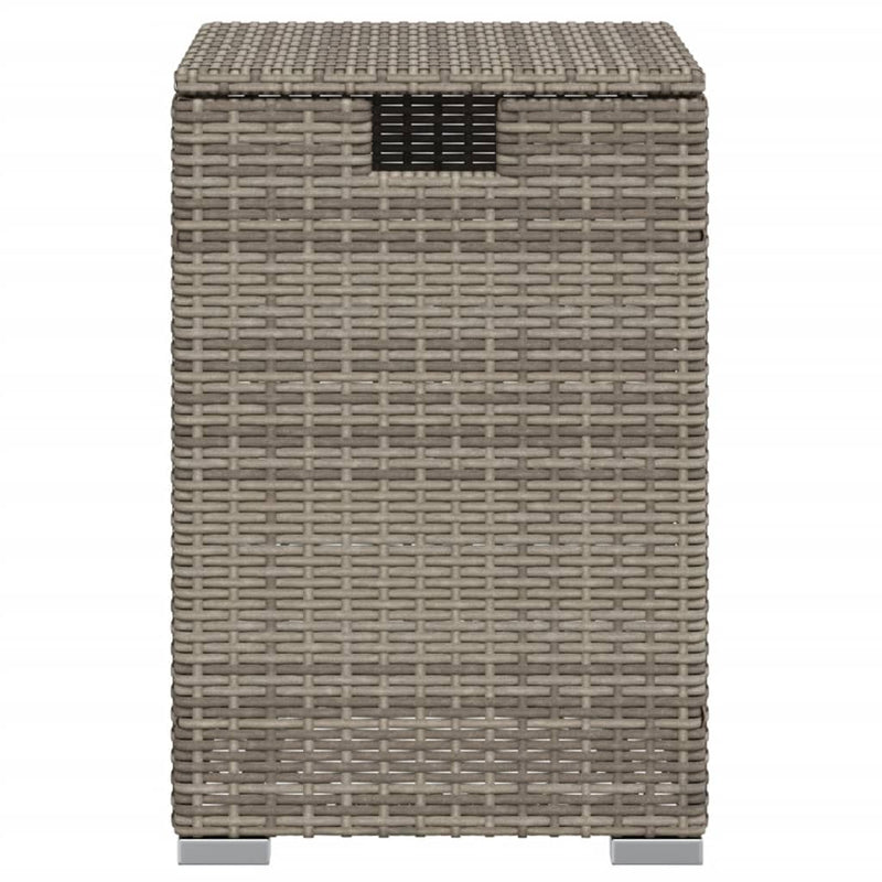 Propan-Tank-Verstecktisch Grau 40x40x60 cm Poly Rattan