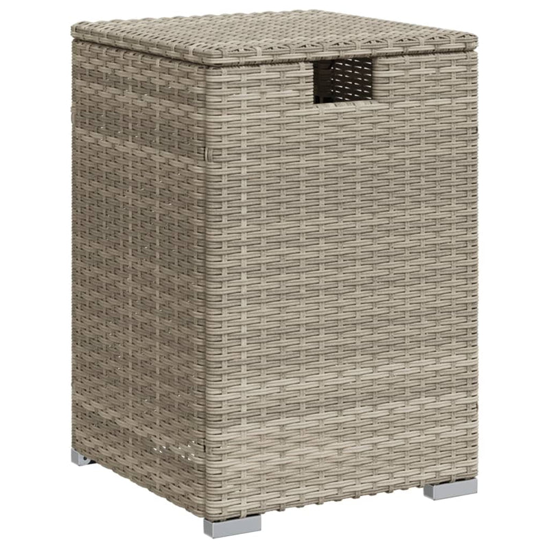 Propan-Tank-Verstecktisch Hellgrau 40x40x60 cm Poly Rattan