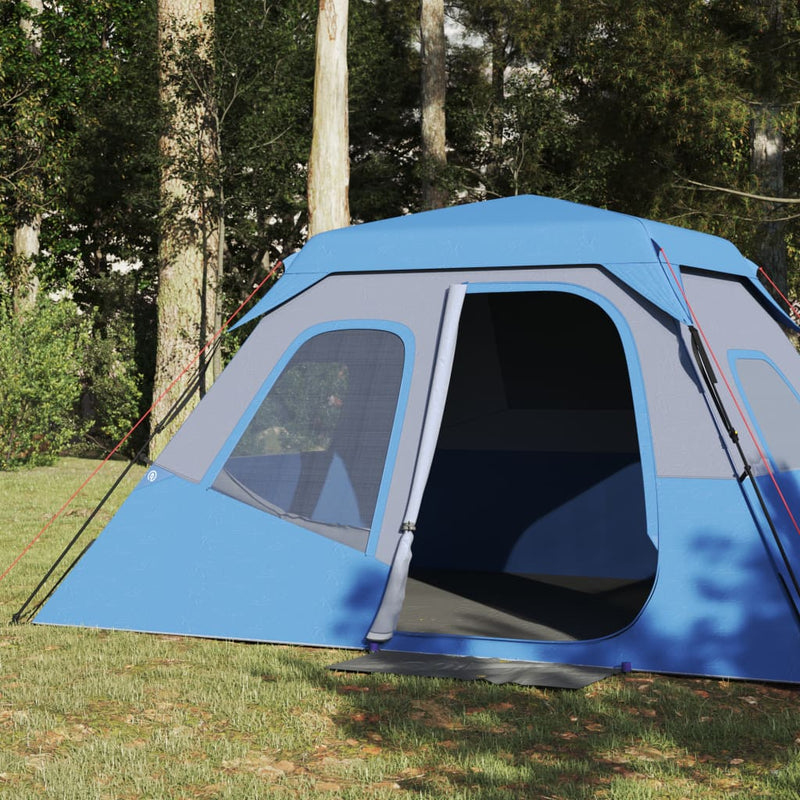 Campingzelt 6 Personen Blau 344x282x192 cm