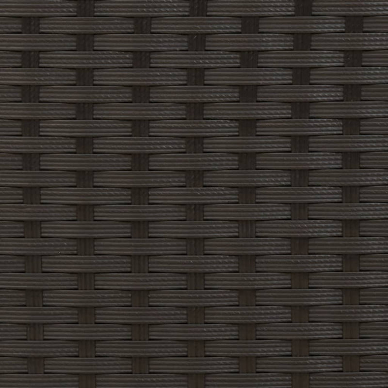 Gartensofa 2-Sitzer mit Dach und Hockern Schwarz Poly Rattan