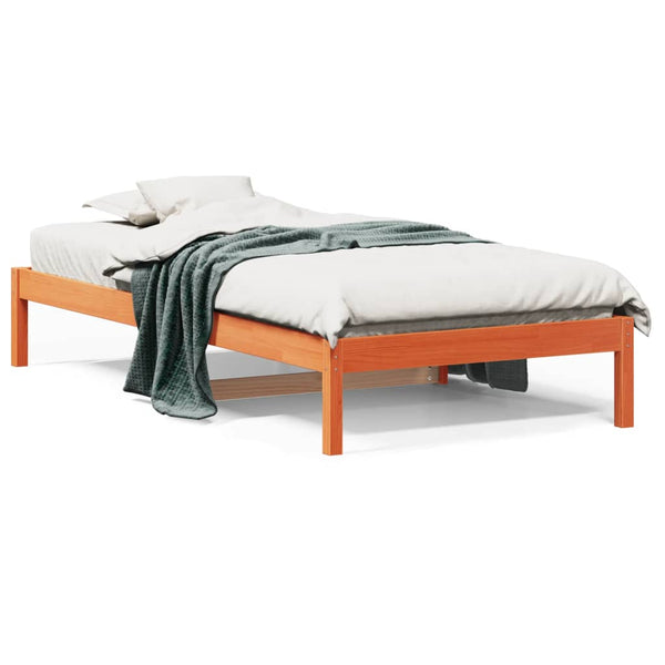 Tagesbett Wachsbraun 80x200 cm Massivholz Kiefer