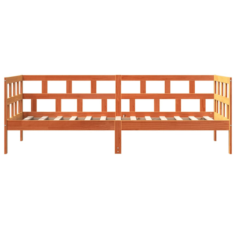Tagesbett Wachsbraun 80x200 cm Massivholz Kiefer