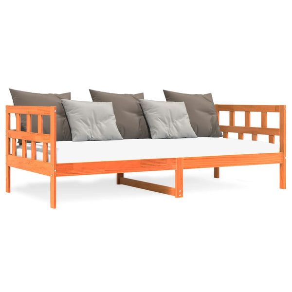 Tagesbett Wachsbraun 80x200 cm Massivholz Kiefer