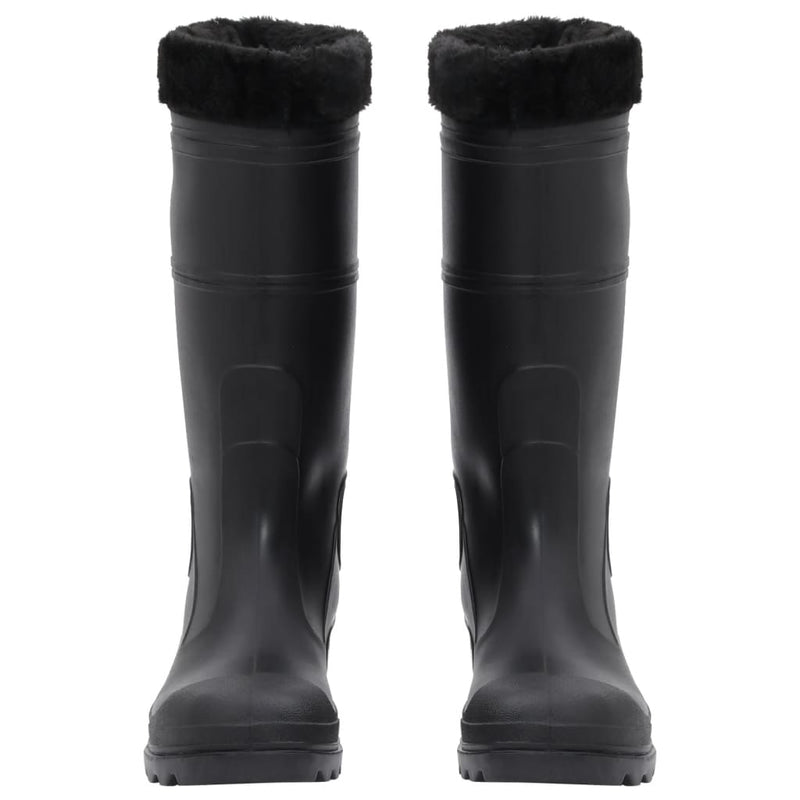 Gummistiefel mit Herausnehmbarem Innenfutter Schwarz Gr. 41 PVC