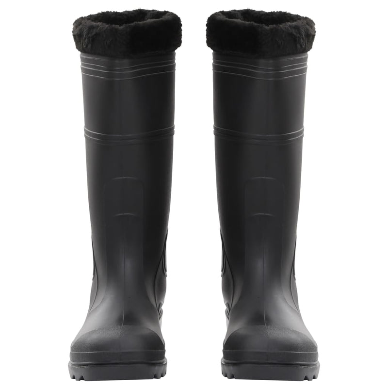 Gummistiefel mit Herausnehmbarem Innenfutter Schwarz Gr. 46 PVC