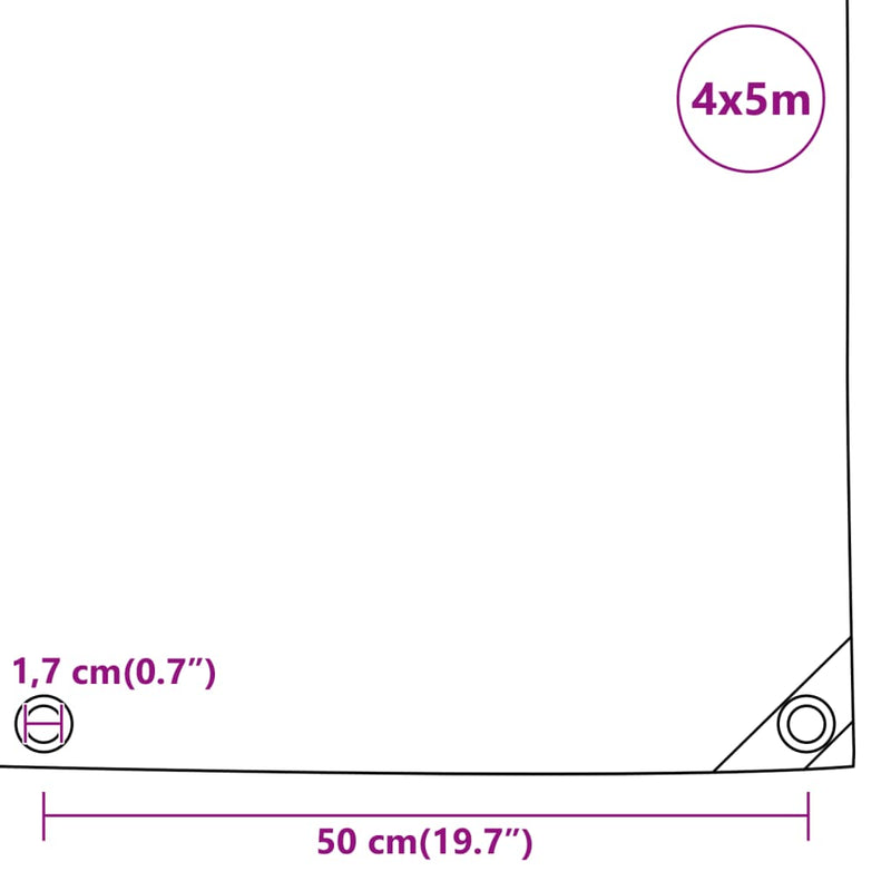 Abdeckplane Anthrazit 4x5 m 650 g/m²