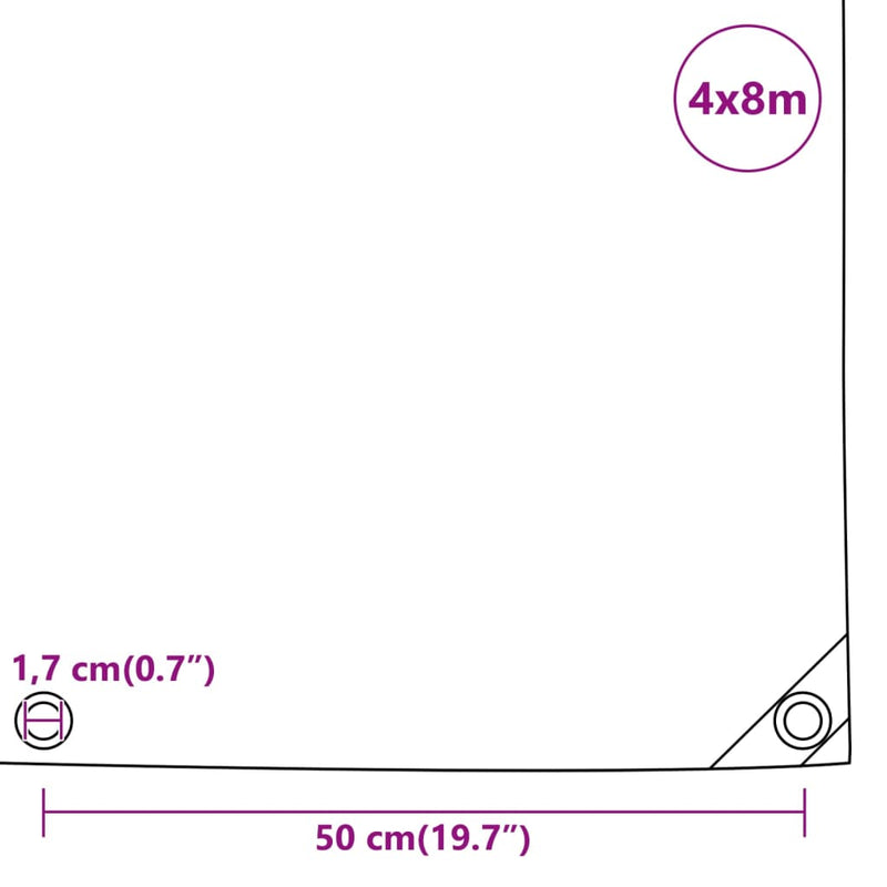 Abdeckplane Anthrazit 4x8 m 650 g/m²