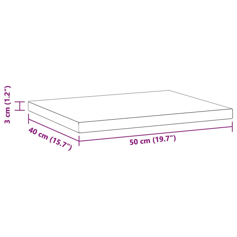 Wandregale 2 Stk. 50x40x3 cm Silbern Edelstahl