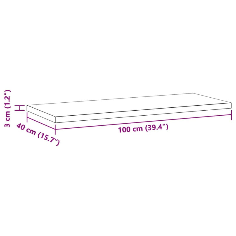 Wandregale 2 Stk. 100x40x3 cm Schwarz Edelstahl