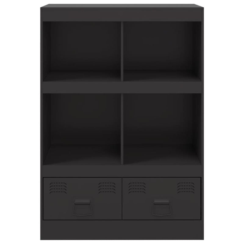 Highboard Schwarz 67x39x95 cm Stahl