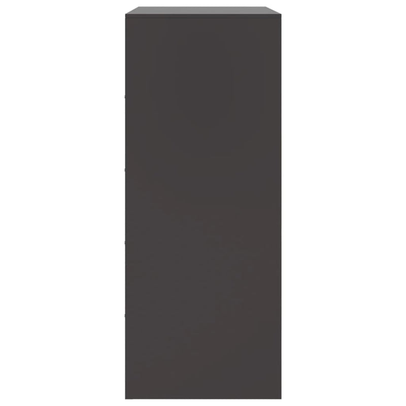 Highboard Schwarz 67x39x95 cm Stahl