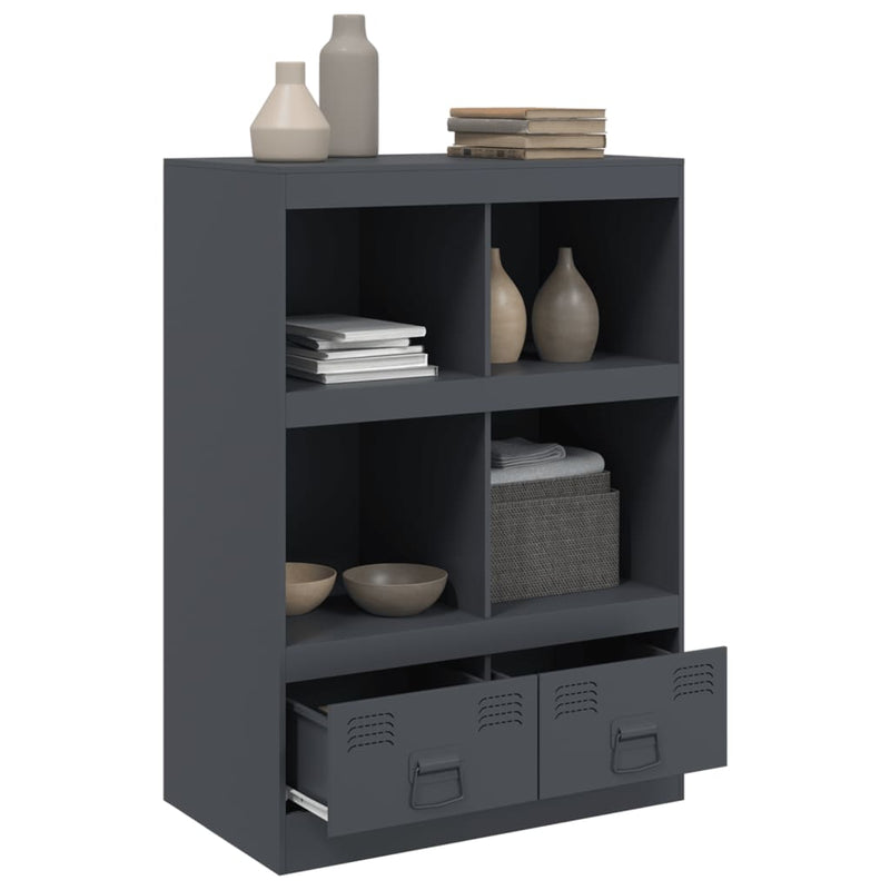 Highboard Anthrazit 67x39x95 cm Stahl