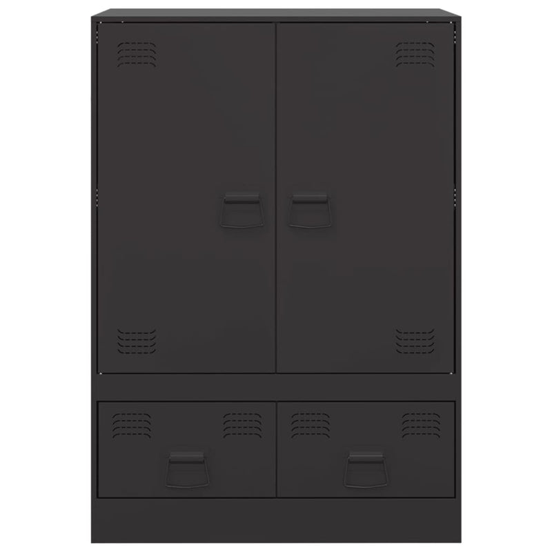 Highboard Schwarz 67x39x95 cm Stahl