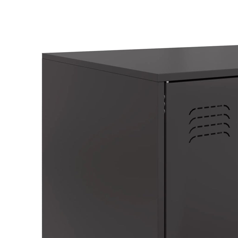 Highboard Schwarz 67x39x95 cm Stahl