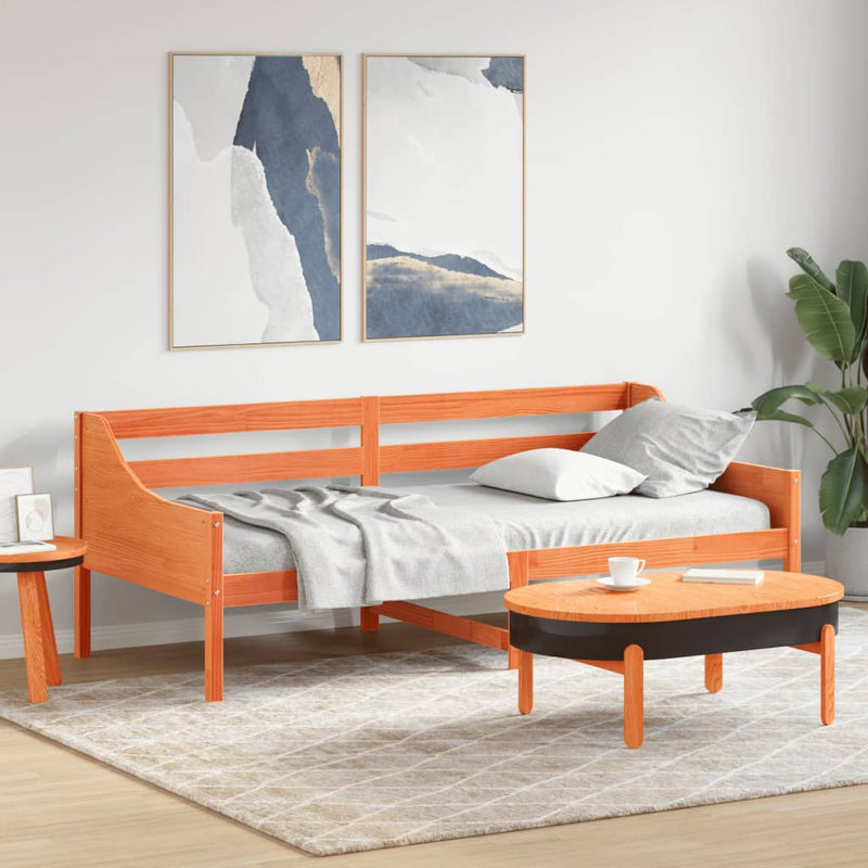Tagesbett Wachsbraun 80x200 cm Massivholz Kiefer