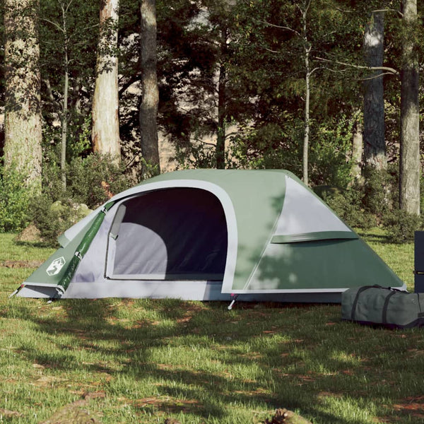Kuppel-Campingzelt 1 Person Grün Wasserdicht