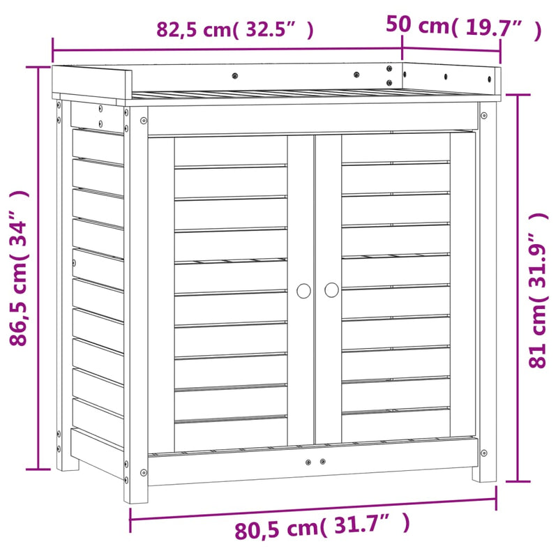 Pflanztisch Ablagen 82,5x50x86,5 cm Imprägniertes Kiefernholz