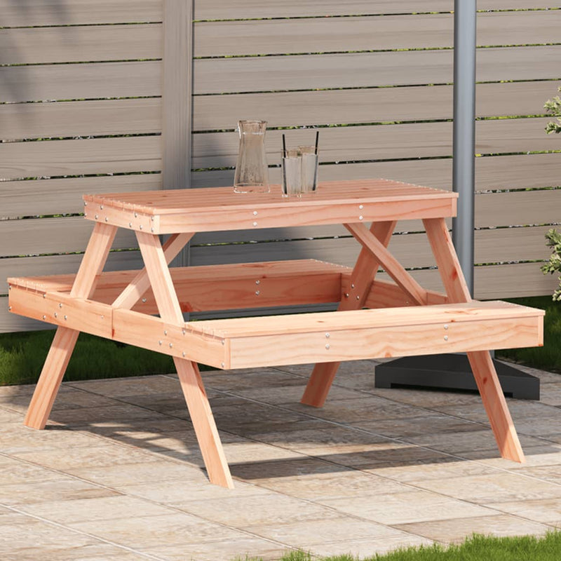 Picknicktisch 105x134x75 cm Massivholz Douglasie