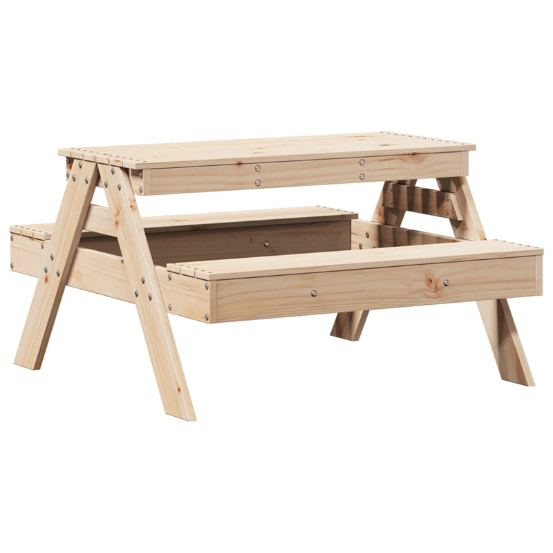 Picknicktisch für Kinder 88x97x52 cm Massivholz Kiefer