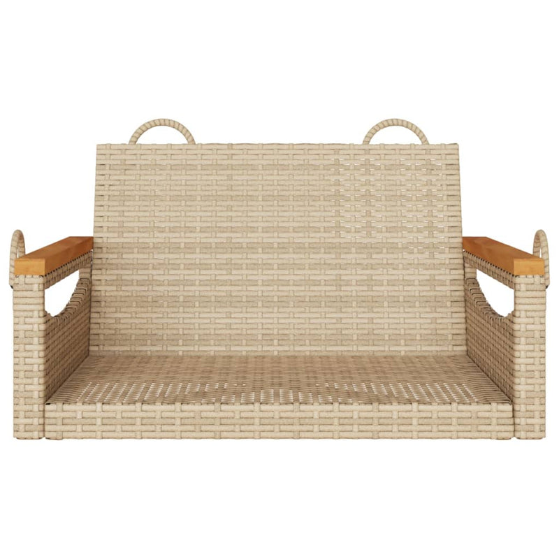 Hängesessel Beige 63x62x40 cm Poly Rattan